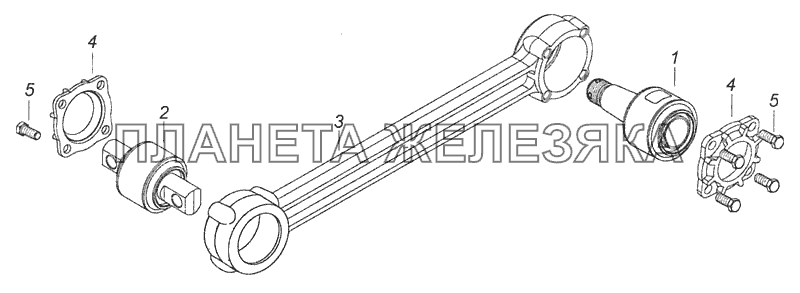 Шарнир реактивной штанги камаз 65115